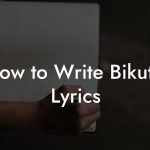 How to Write Bikutsi Lyrics