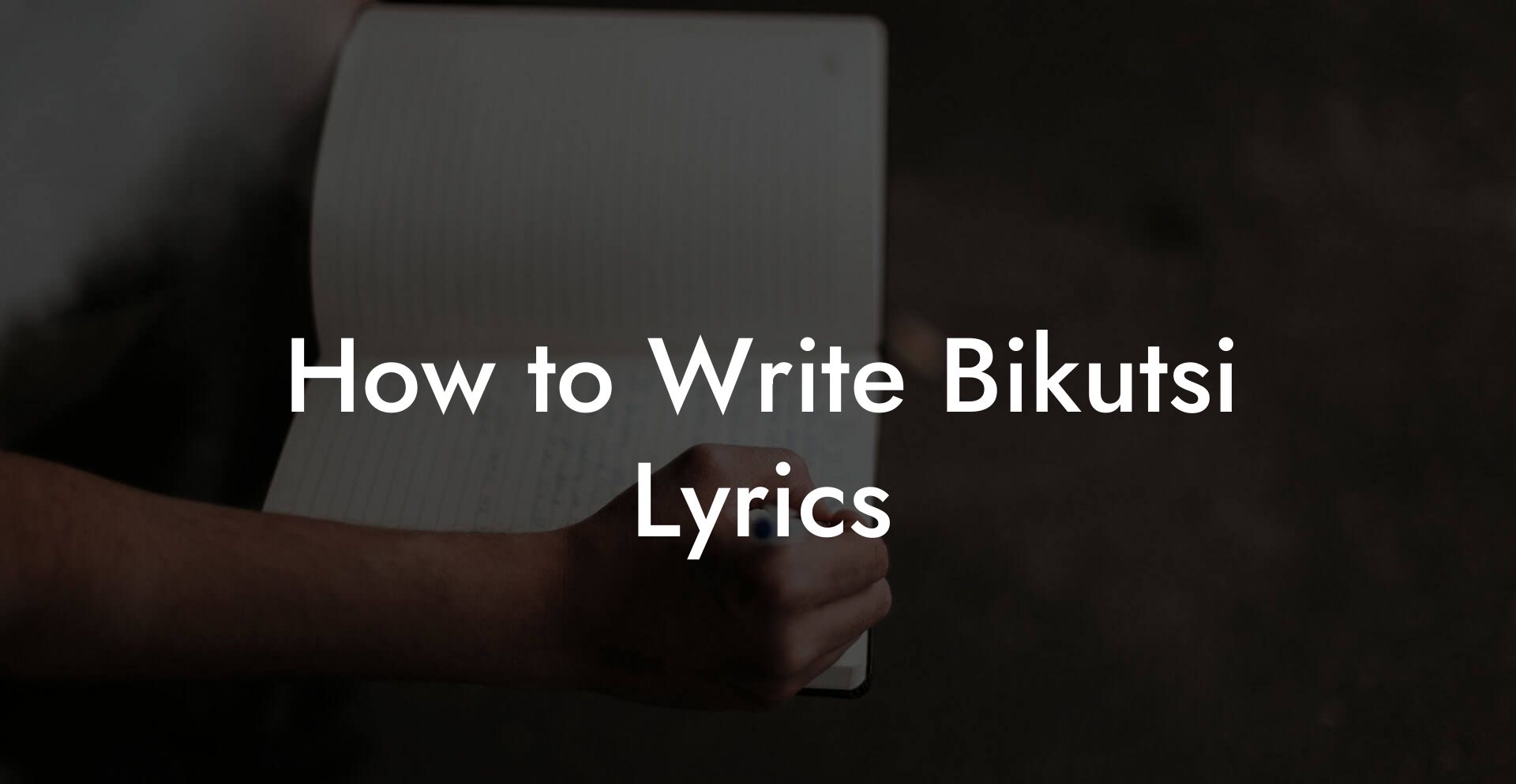 How to Write Bikutsi Lyrics