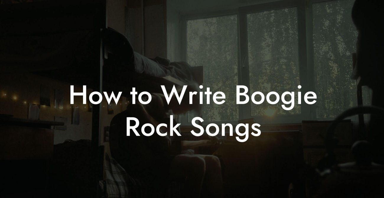 How to Write Boogie Rock Songs