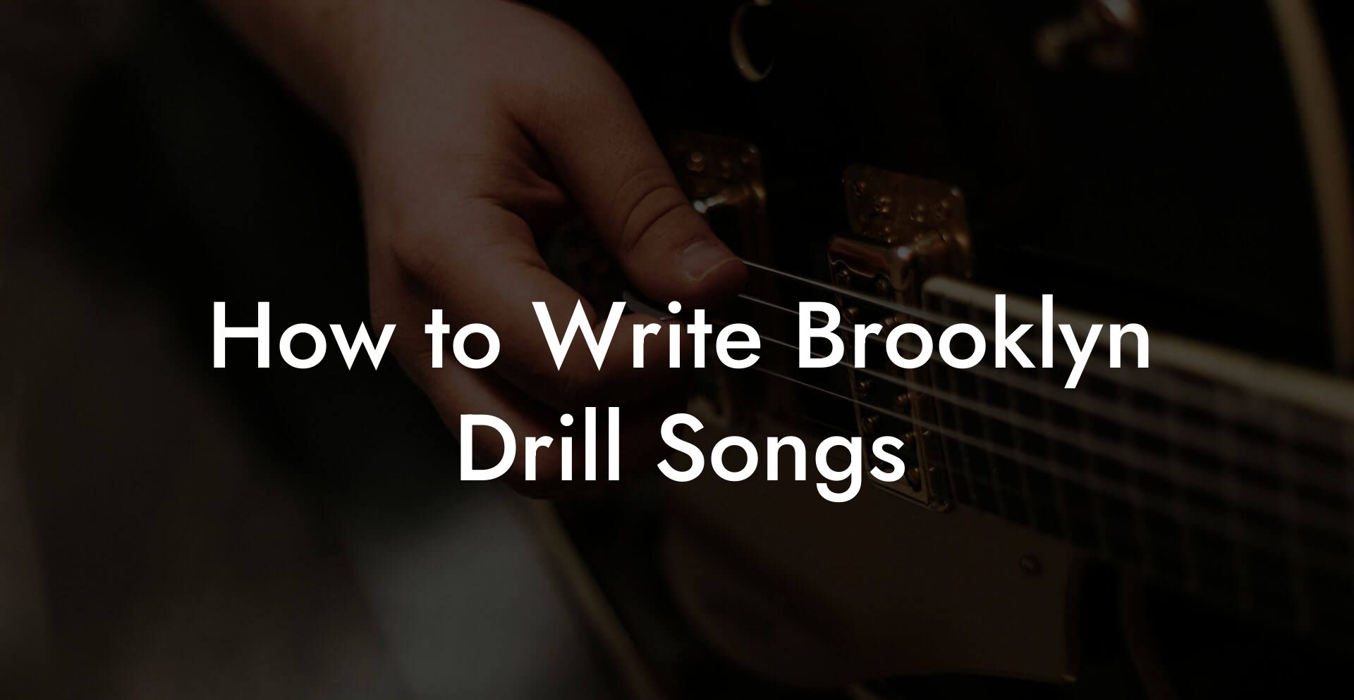 How to Write Brooklyn Drill Songs