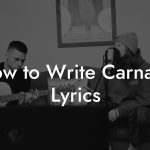 How to Write Carnatic Lyrics