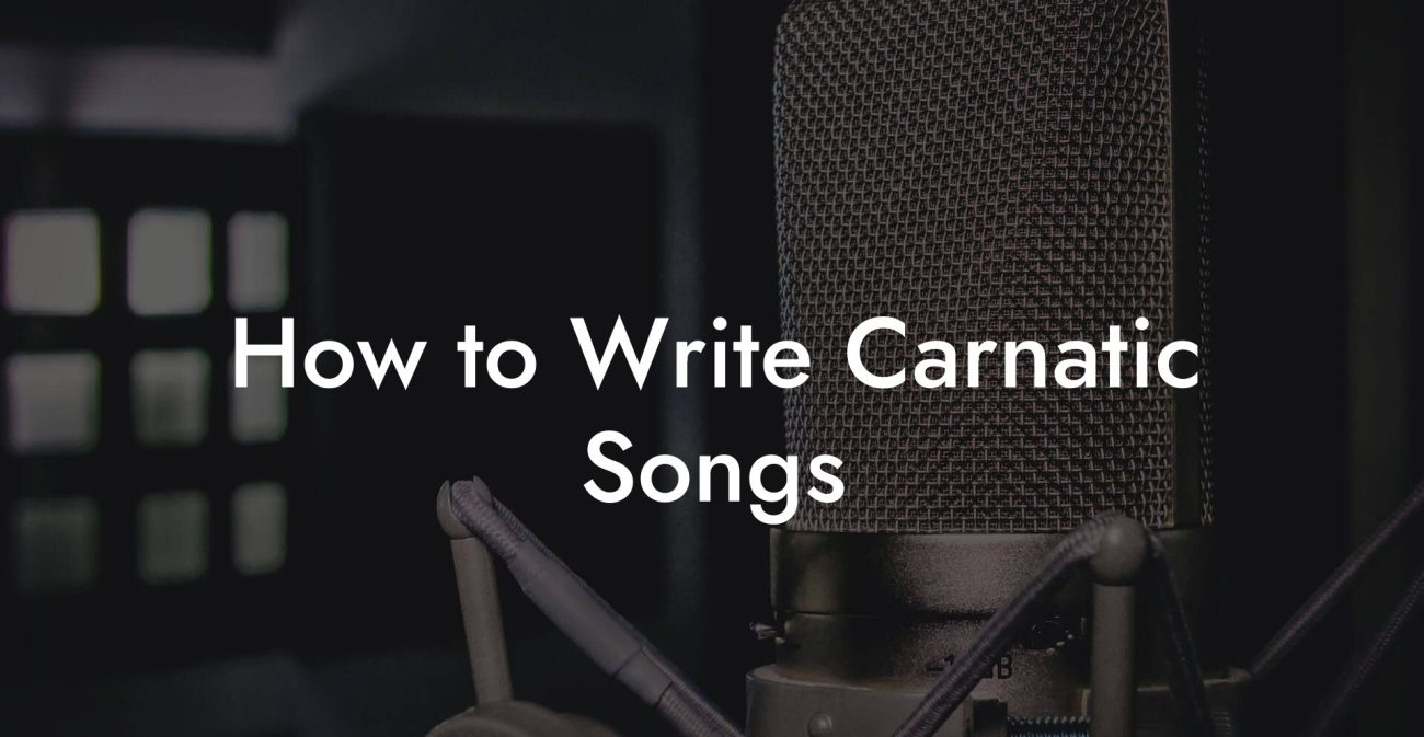 How to Write Carnatic Songs