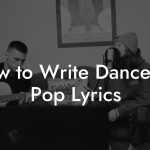 How to Write Dancehall Pop Lyrics