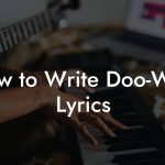 How to Write Doo-Wop Lyrics
