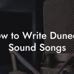 How to Write Dunedin Sound Songs