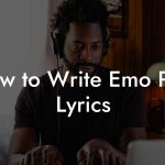 How to Write Emo Pop Lyrics