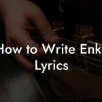 How to Write Enka Lyrics