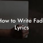 How to Write Fado Lyrics