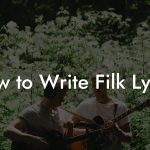 How to Write Filk Lyrics