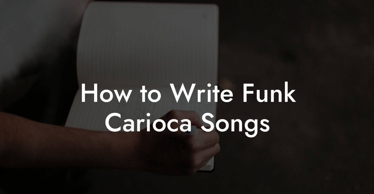 How to Write Funk Carioca Songs