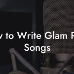 How to Write Glam Punk Songs