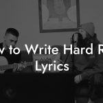 How to Write Hard Rock Lyrics