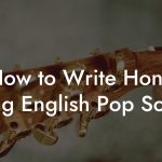 How to Write Hong Kong English Pop Songs