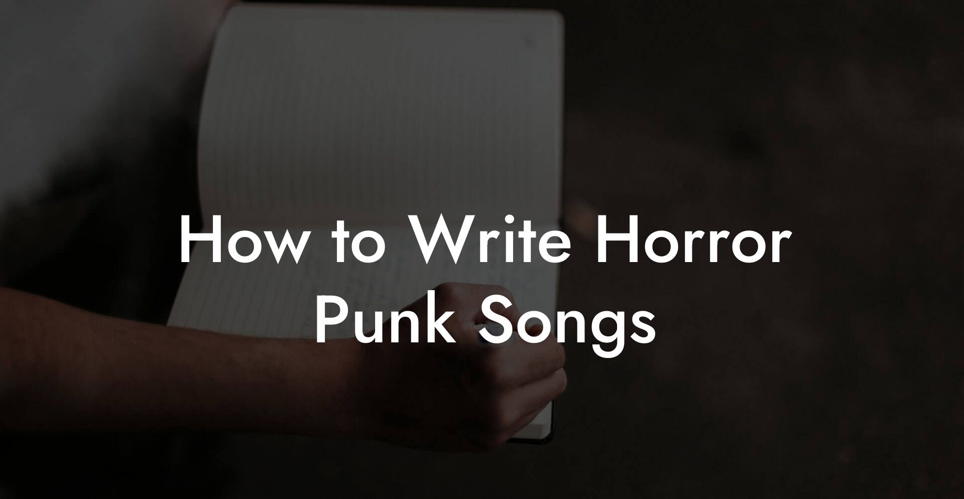 How to Write Horror Punk Songs