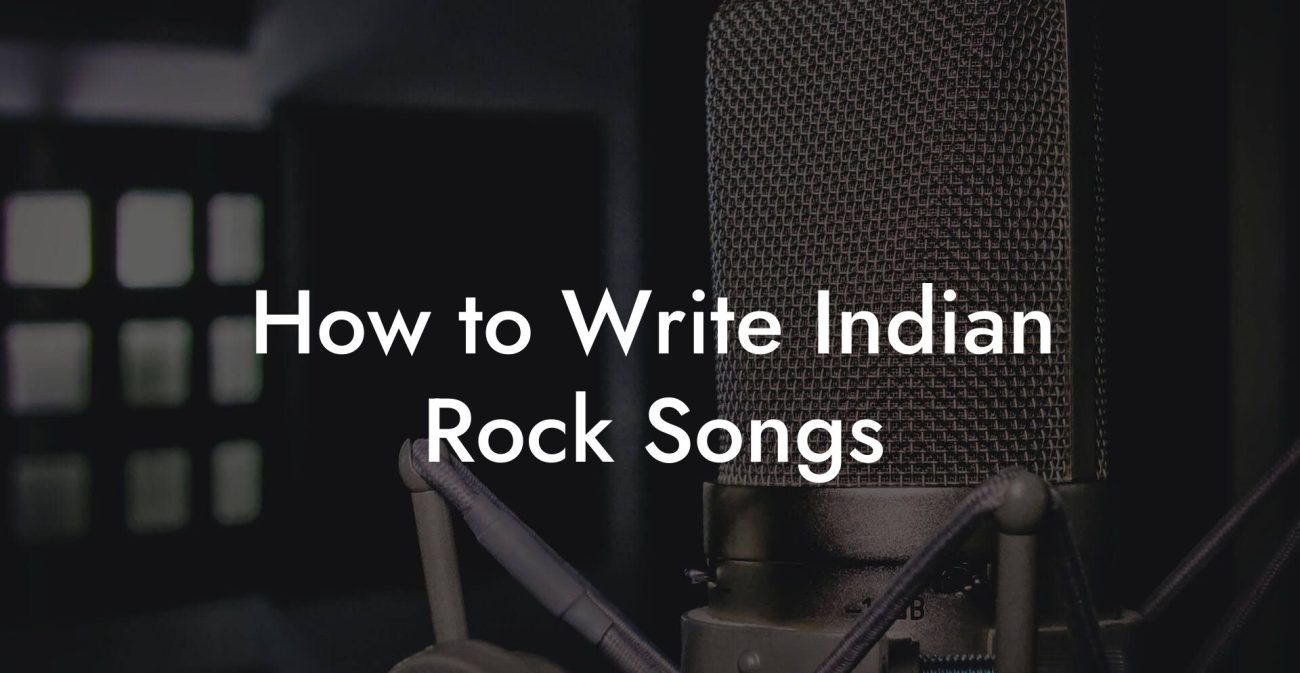 How to Write Indian Rock Songs