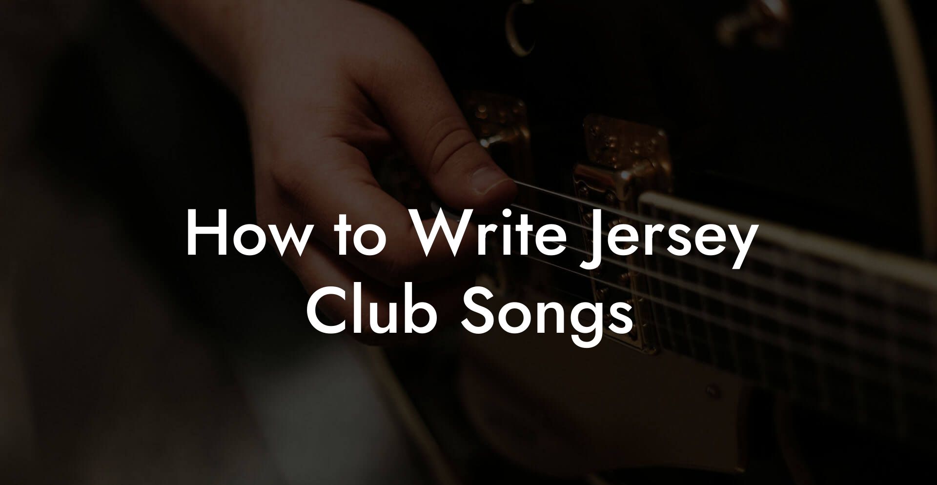 How to Write Jersey Club Songs