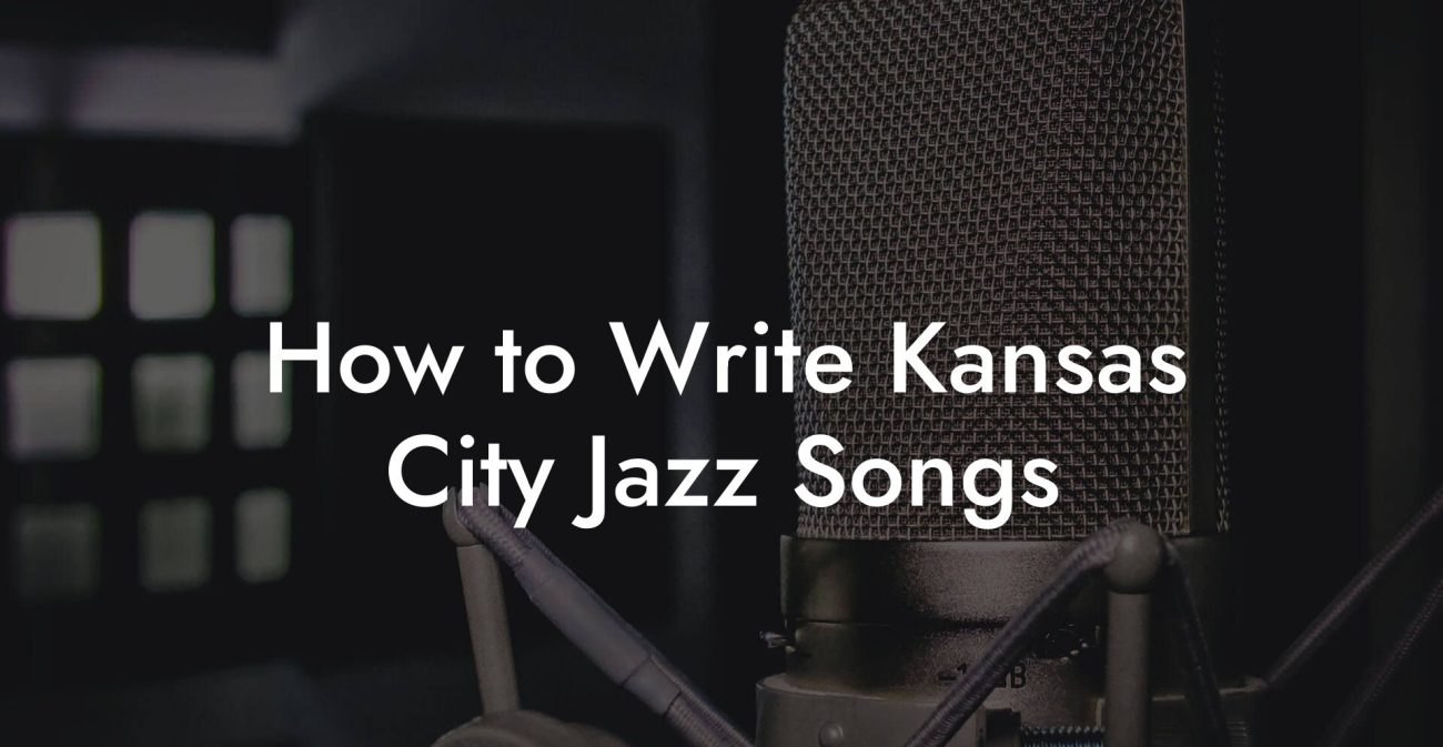 How to Write Kansas City Jazz Songs