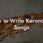 How to Write Keroncong Songs