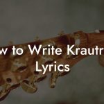 How to Write Krautrock Lyrics