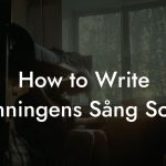 How to Write Ålänningens Sång Songs