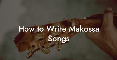 How to Write Makossa Songs