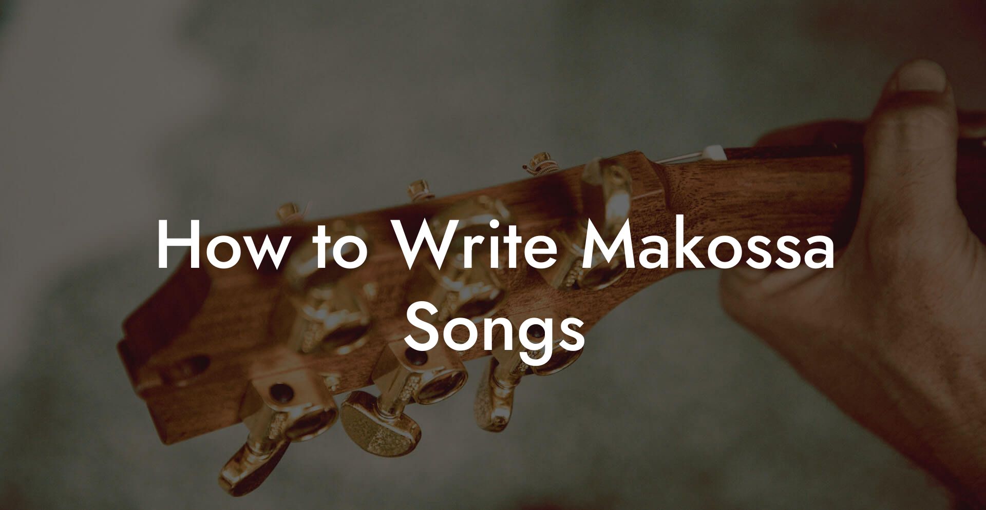 How to Write Makossa Songs