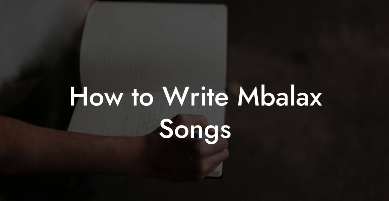 How to Write Mbalax Songs