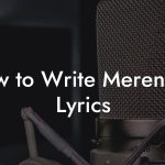 How to Write Merengue Lyrics