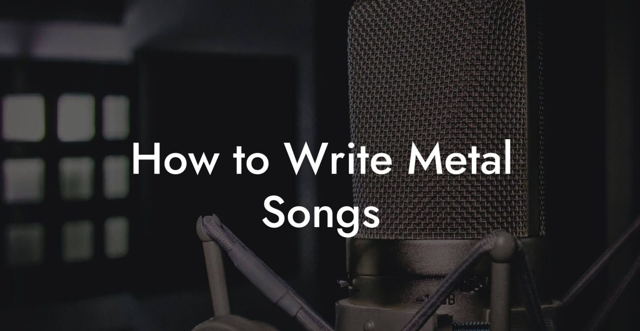 How to Write Metal Songs