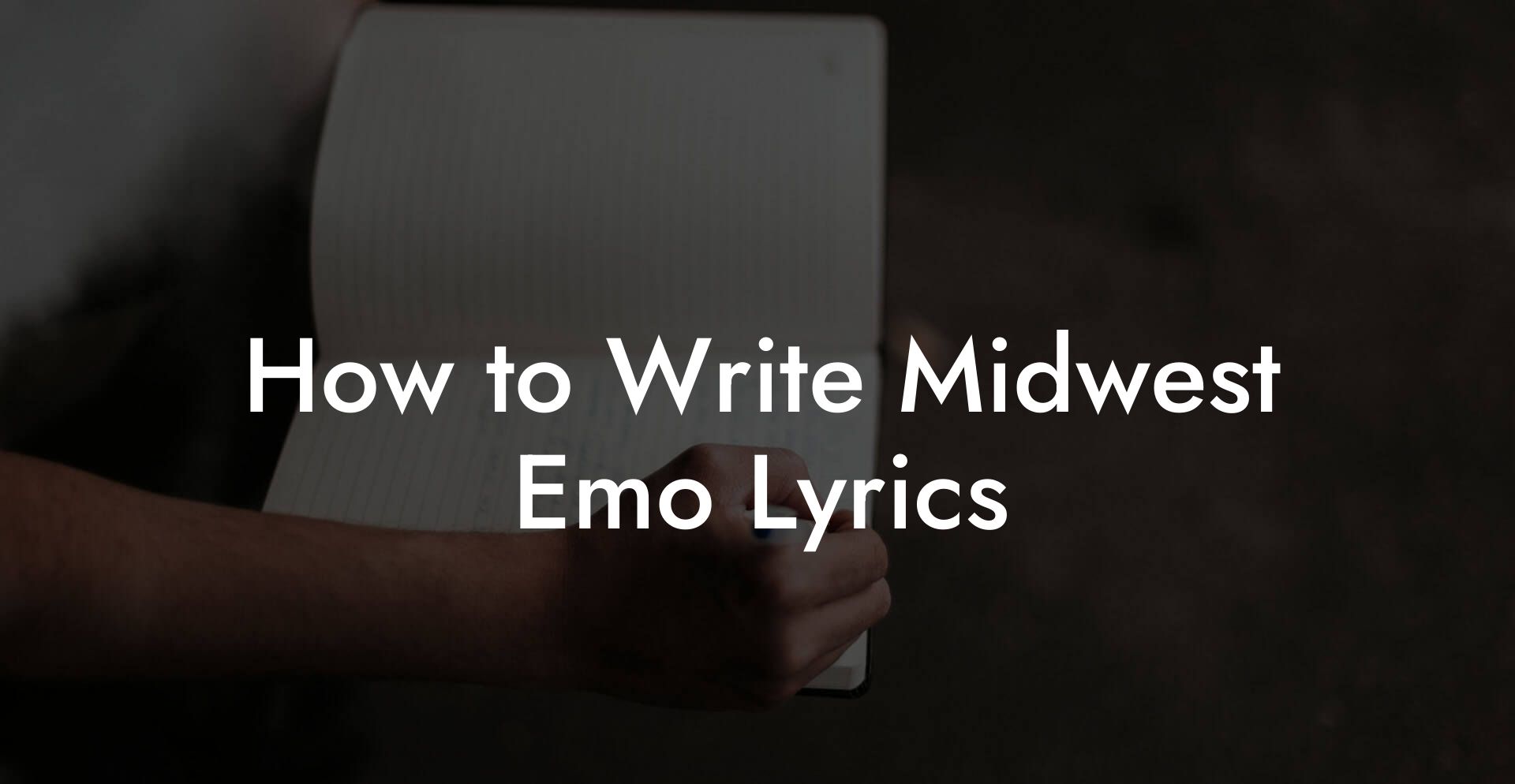 How to Write Midwest Emo Lyrics