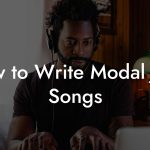 How to Write Modal Jazz Songs