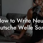 How to Write Neue Deutsche Welle Songs
