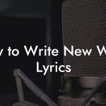 How to Write New Wave Lyrics