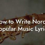 How to Write Nordic Popular Music Lyrics