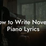 How to Write Novelty Piano Lyrics