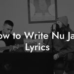 How to Write Nu Jazz Lyrics