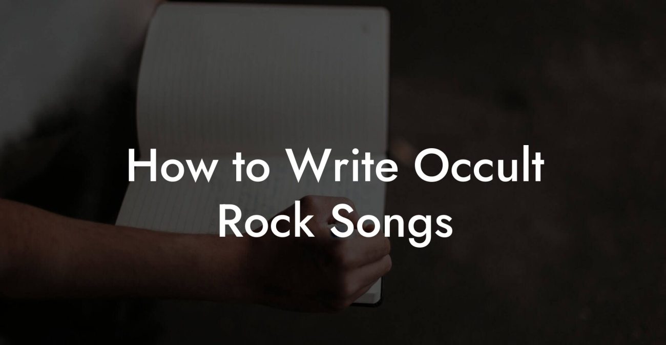 How to Write Occult Rock Songs