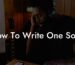 how to write one song lyric assistant