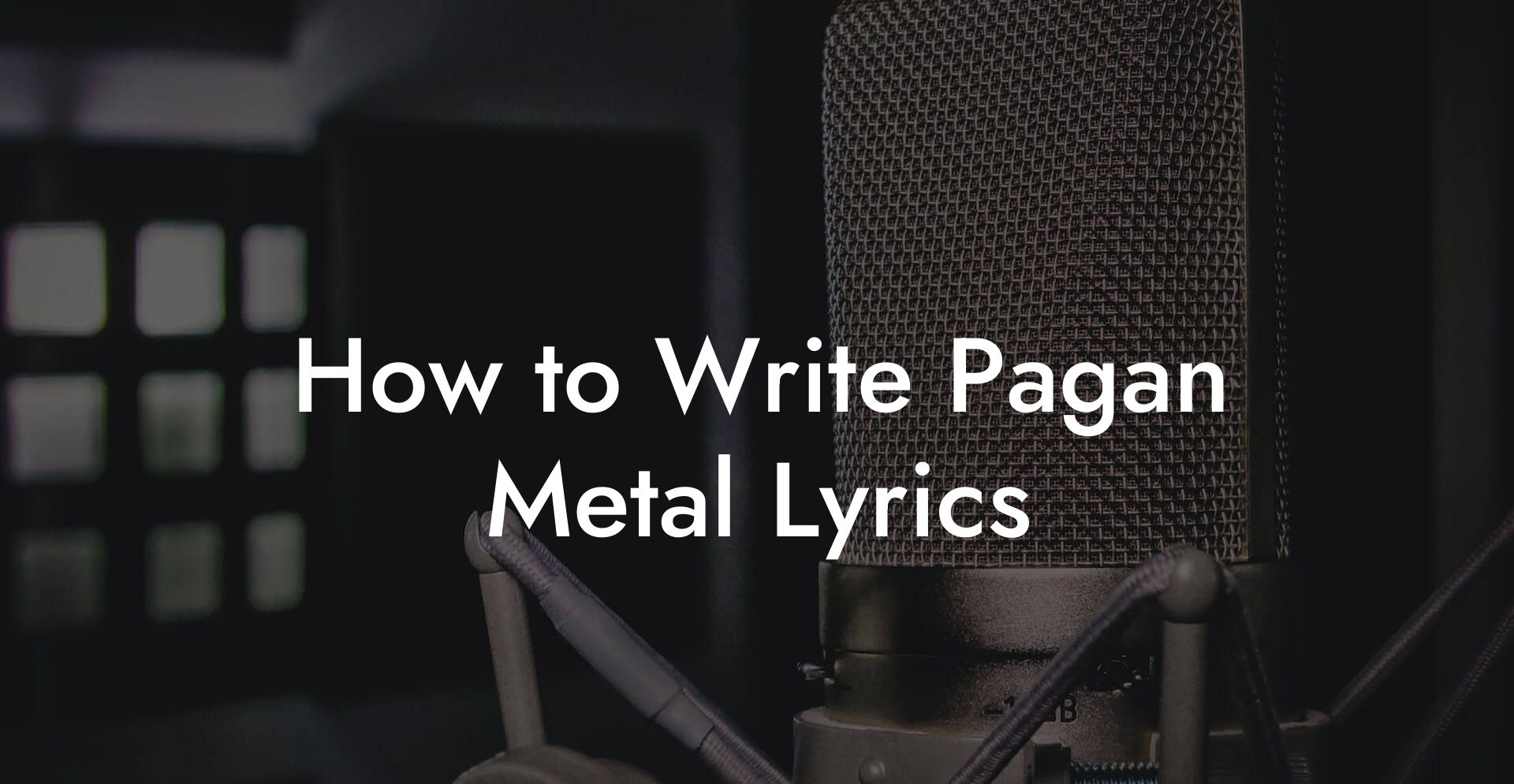 How to Write Pagan Metal Lyrics