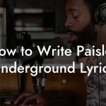 How to Write Paisley Underground Lyrics
