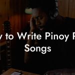 How to Write Pinoy Rock Songs