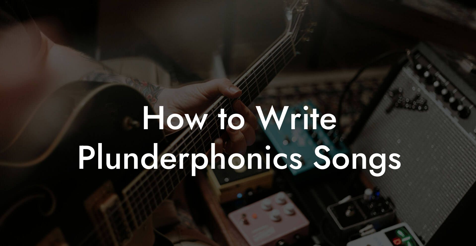 How to Write Plunderphonics Songs