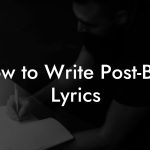 How to Write Post-Bop Lyrics