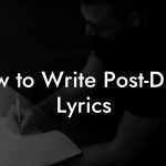How to Write Post-Disco Lyrics
