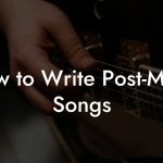 How to Write Post-Metal Songs