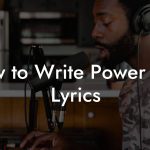 How to Write Power Pop Lyrics