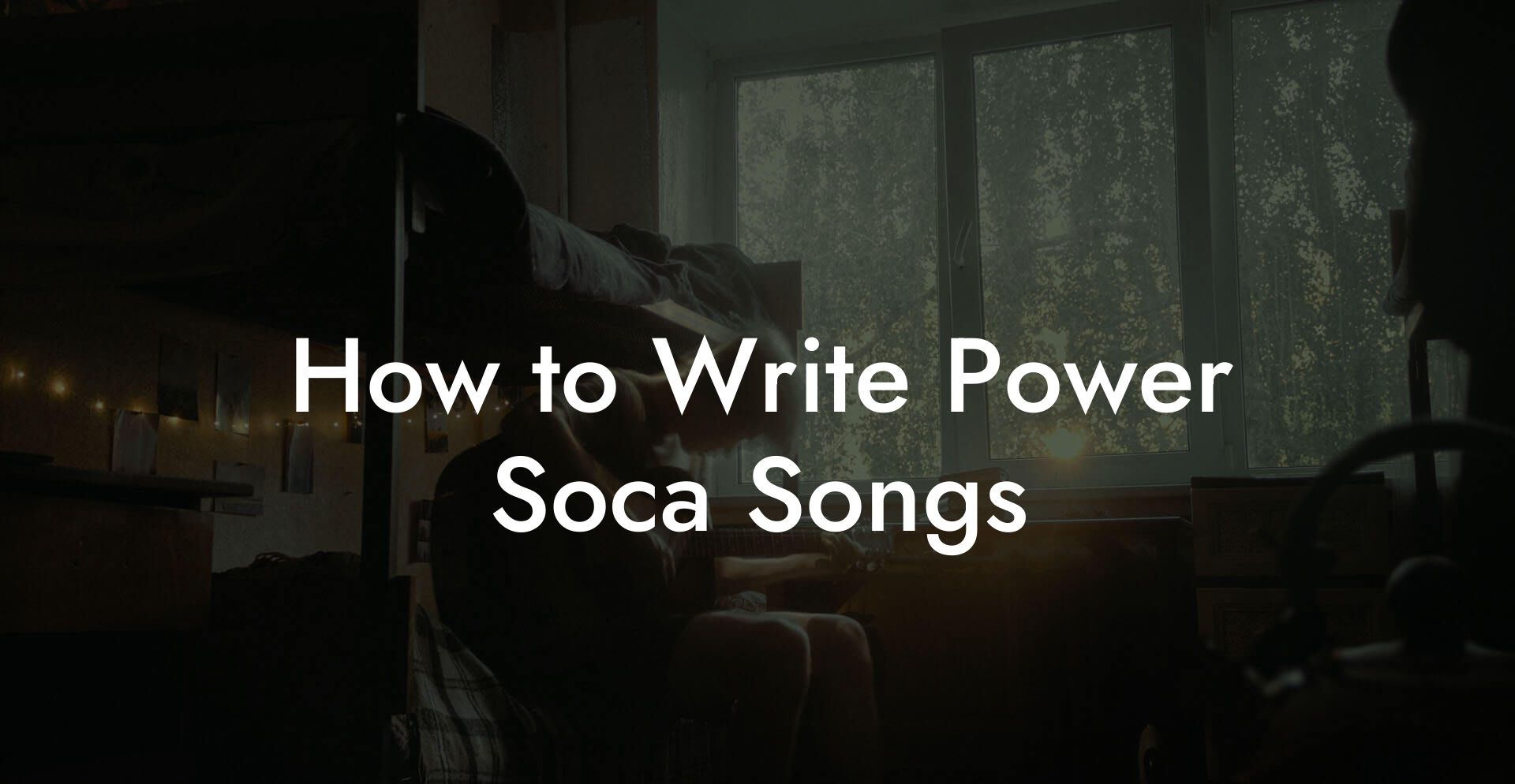 How to Write Power Soca Songs