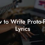 How to Write Proto-Punk Lyrics