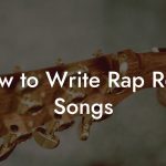 How to Write Rap Rock Songs
