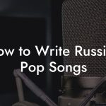 How to Write Russian Pop Songs